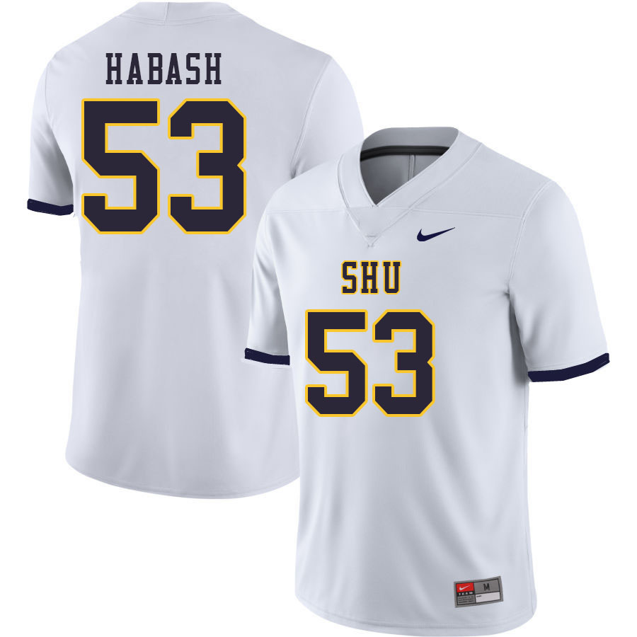 Men-Youth #53 Jalal Habash Siena Heights Saints 2023 College Football Jerseys Stitched-White